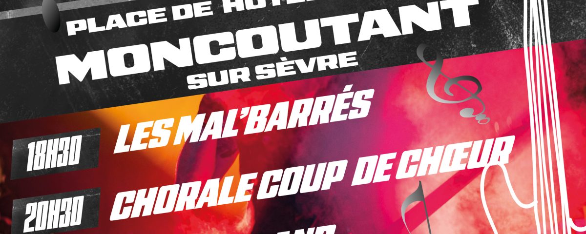 Affiche format A4 Fête de la musique à Moncoutant Sur Sèvre