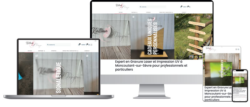 Création de site commerce impression dur objet